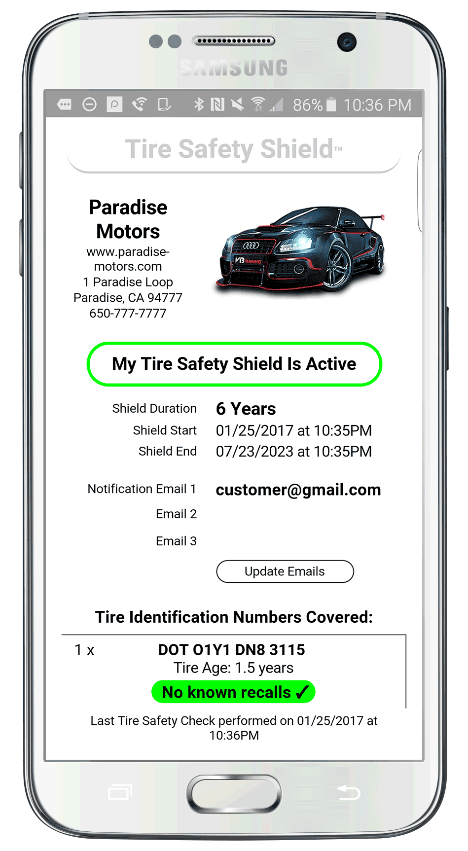 Tire Safety Shield Report